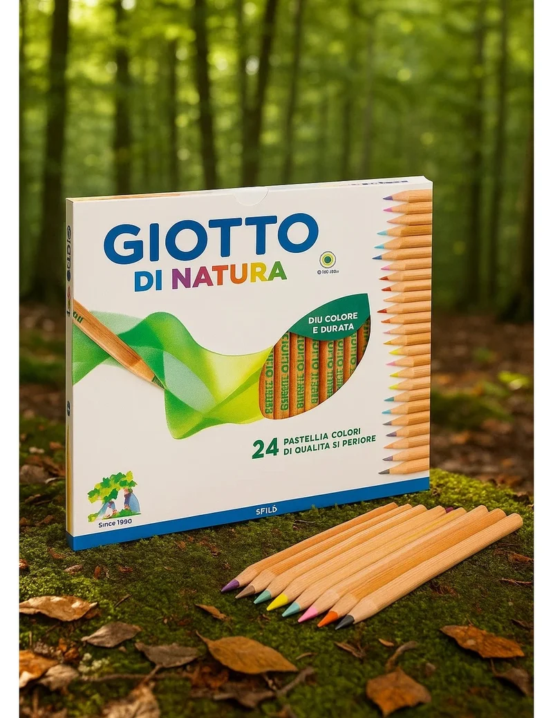 Giotto Di Natura Pastelli Matite Colorate Scatola Da 24pz