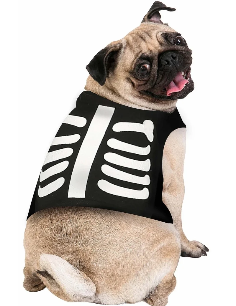 Costume Halloween Cane Scheletro