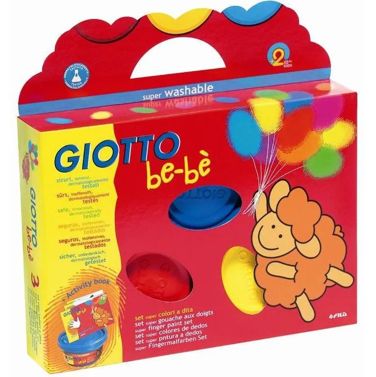 Giotto Be-Bè Set Pittura Per Dita 3x100ml