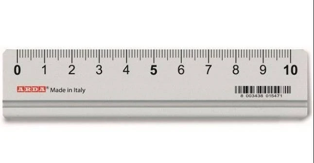 Righello Alluminio 10cm Arda