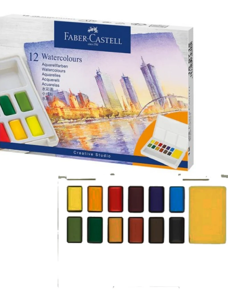 Acquerelli Watercolours Faber-Castell 12 Colori