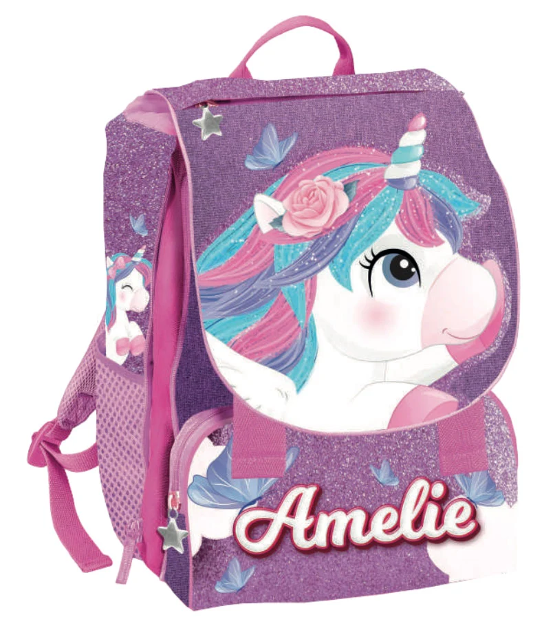Zaino Estensibile Rosa Unicorno Amelie