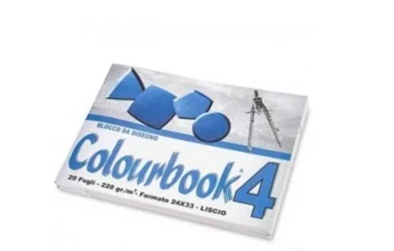 Blocco Colourbook 4 24x33 Liscio 220gr