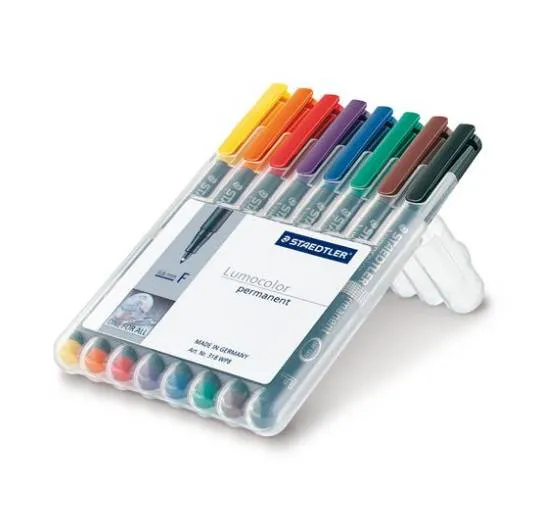 Pennarello Staedtler Lumocolor Permanent Universale 0,6mm 8 pz