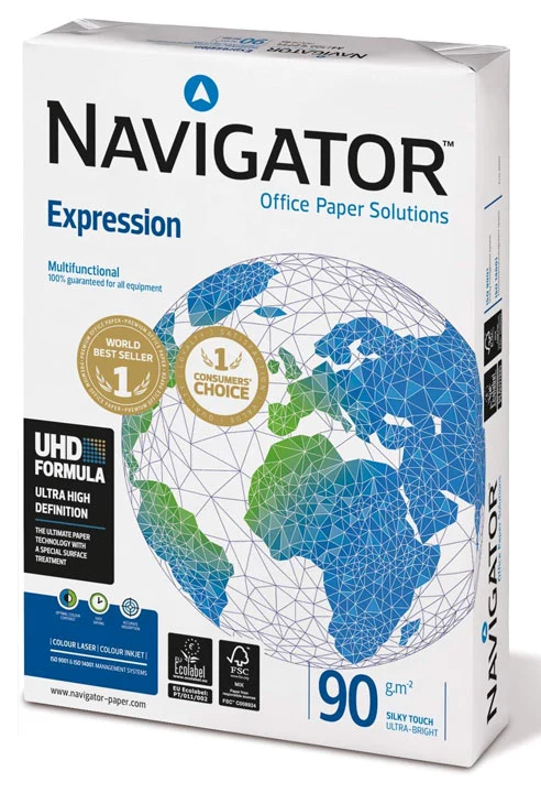 Risma Di 500 Fogli A4 Per Stampa Navigator 90g