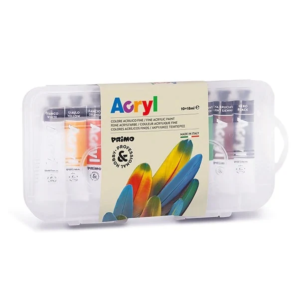 Acryl Primo Colore Acrilico Fine In Tubetto 18ml Confezione 10pz.