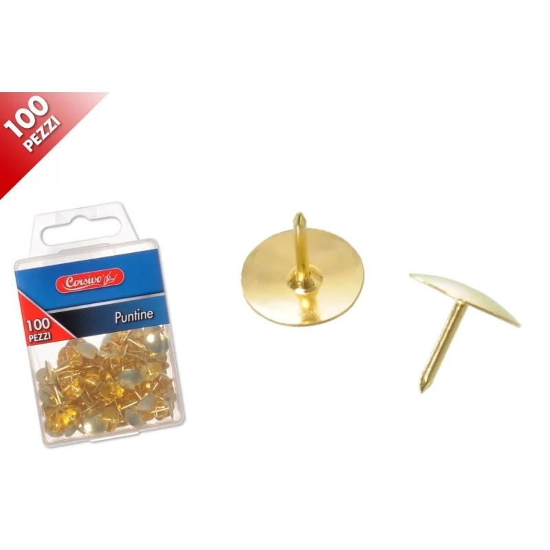 Puntine In Acciaio Oro 10mm 100pz