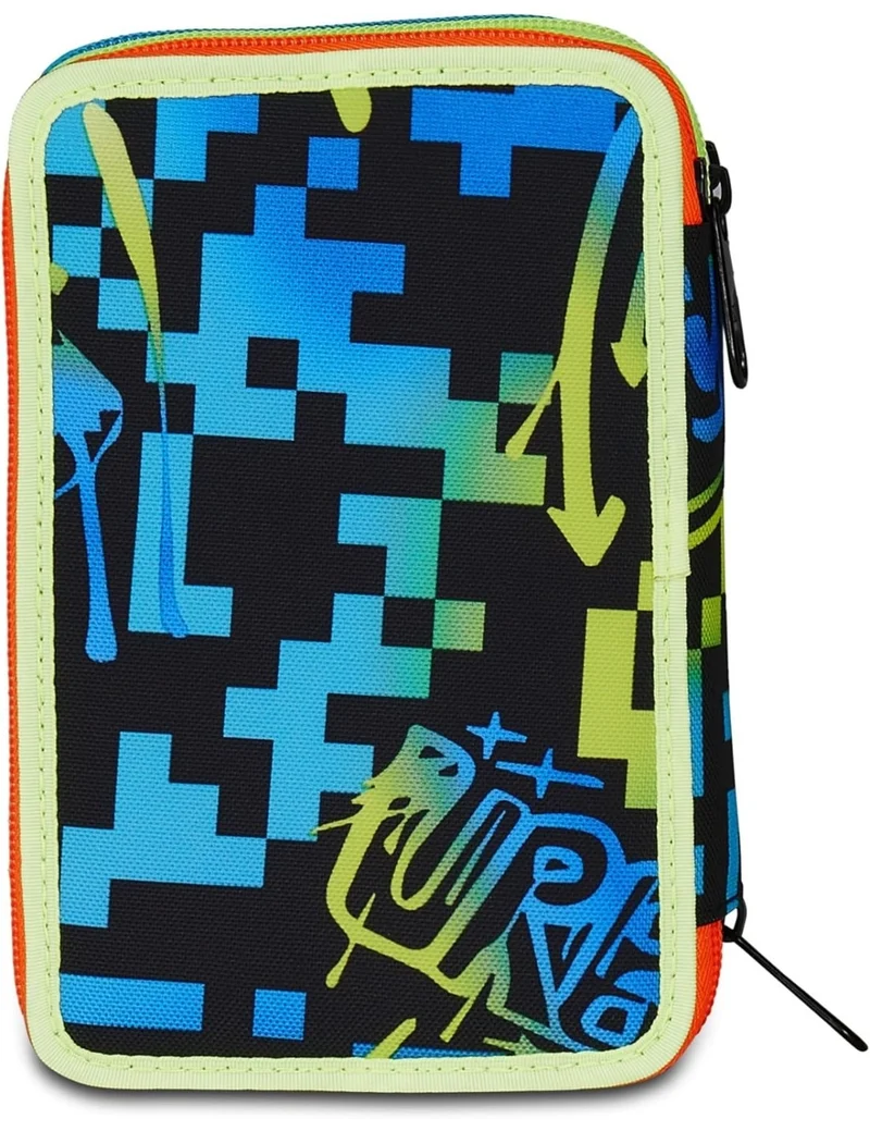 Astuccio Completo 3 Zip Seven Scribbled Flame