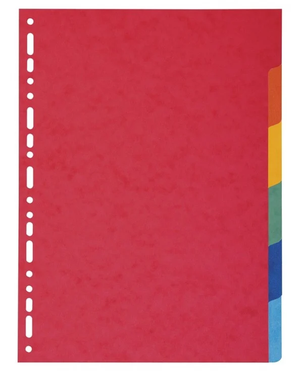 Divisori Carta A4 Separatori per Raccoglitori 6 Colori
