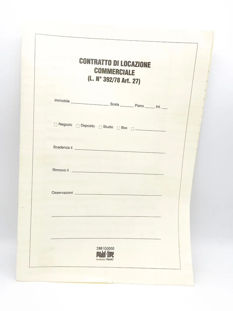 Contratto Di Locazione Ad Uso Commerciale