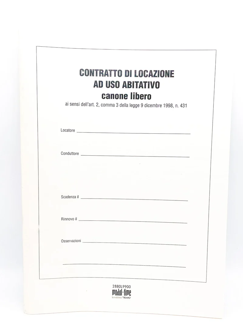 Contratto Di Locazione Ad Uso Abitativo Canone Libero