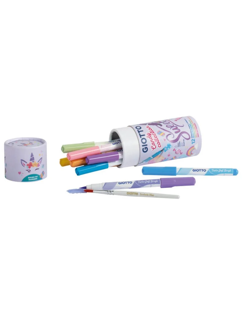 Pennarelli Giotto Soft Brush Candy Collection 12pz