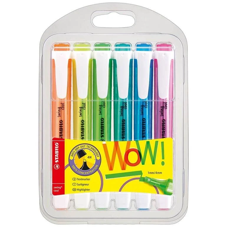 Evidenziatori Stabilo Swing Cool Set 6 pz.