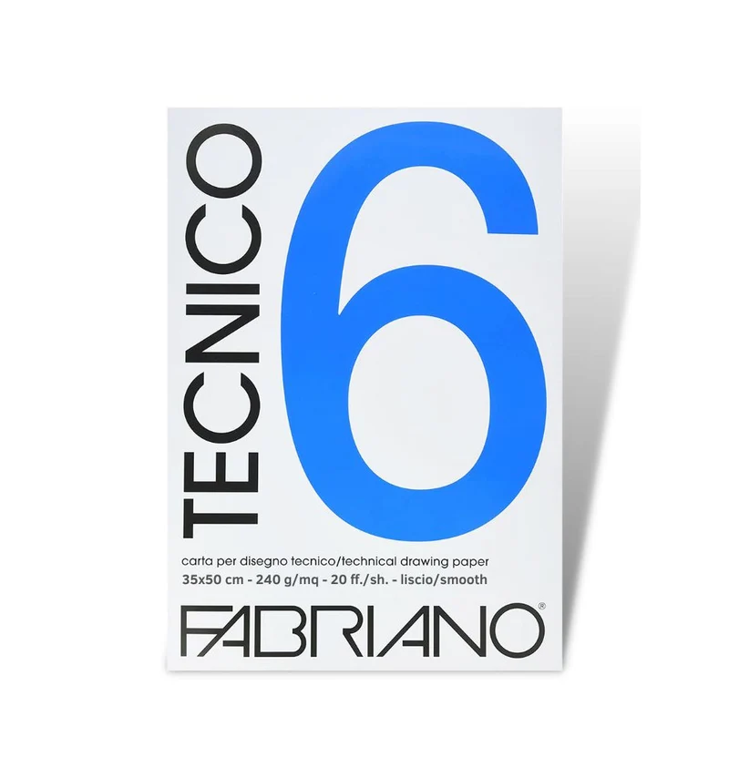 Fabriano Blocco Disegno 6 Tecnico Liscio 35x50cm