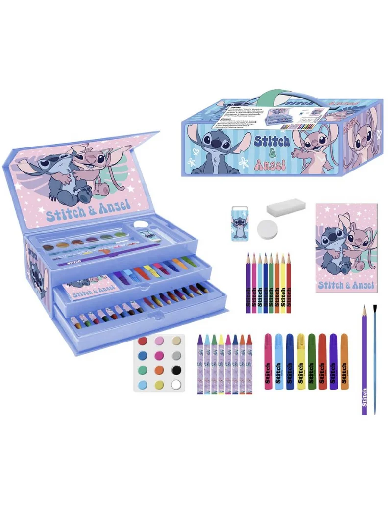 Set Cancelleria Da Colorare Disney Stitch E Angel