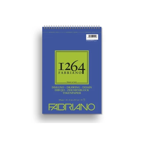 Album Blocco Da Disegno 1264 Fabriano Microperforato A4 21x29,7cm 180g 50 Fogli