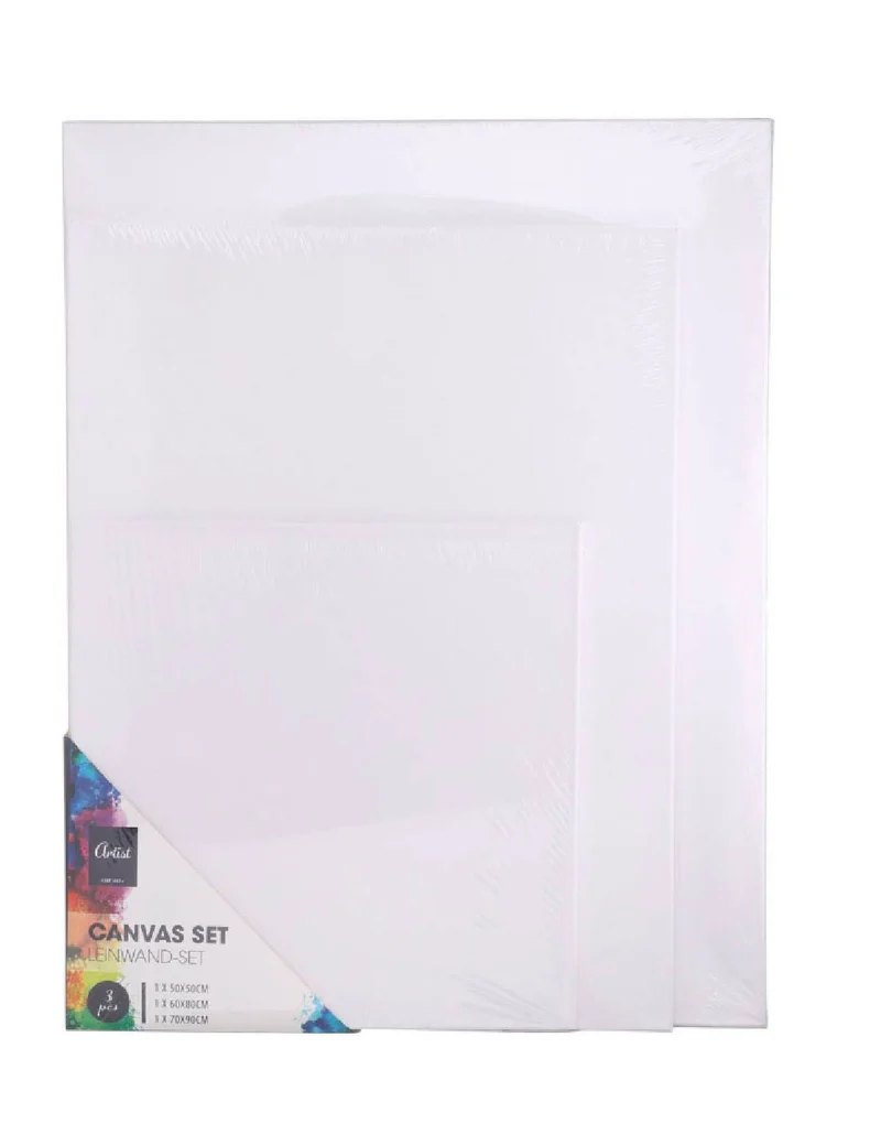 Tela Su Telaio Per Pittura 3pz