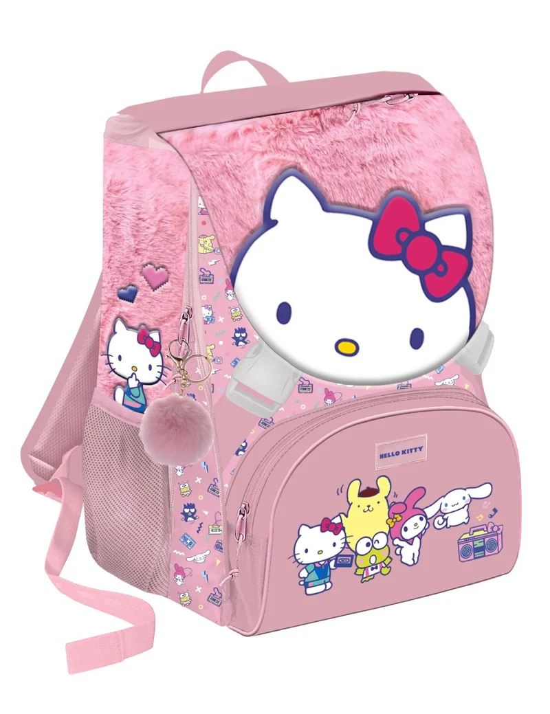 Zaino Scuola Estensibile In Peluche Hello Kitty And Friends