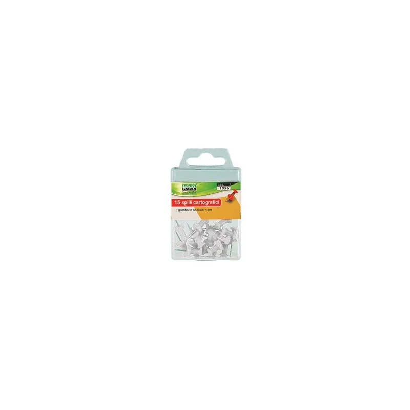 Spilli Cartografici Gambo In Acciaio 1cm 15pz Trasparenti