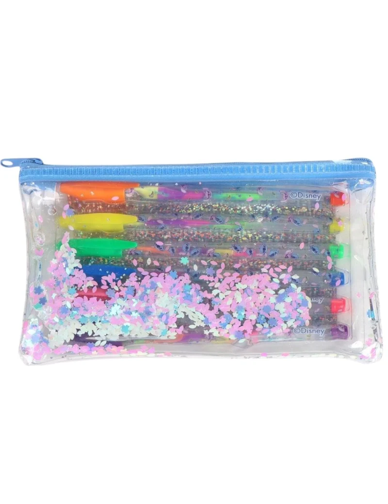 Set Penne Gel Colorate Con Astuccio Disney Stitch
