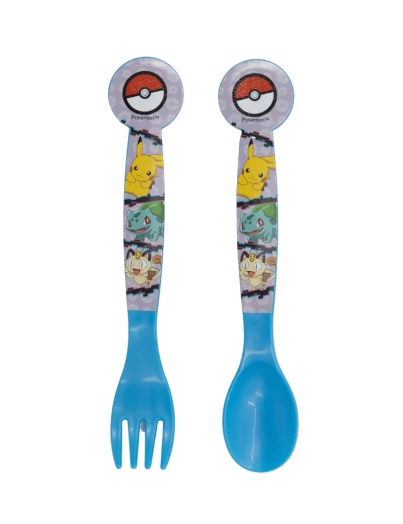 Set Posate Per Bambini Cucchiaio E Forchetta Pokémon