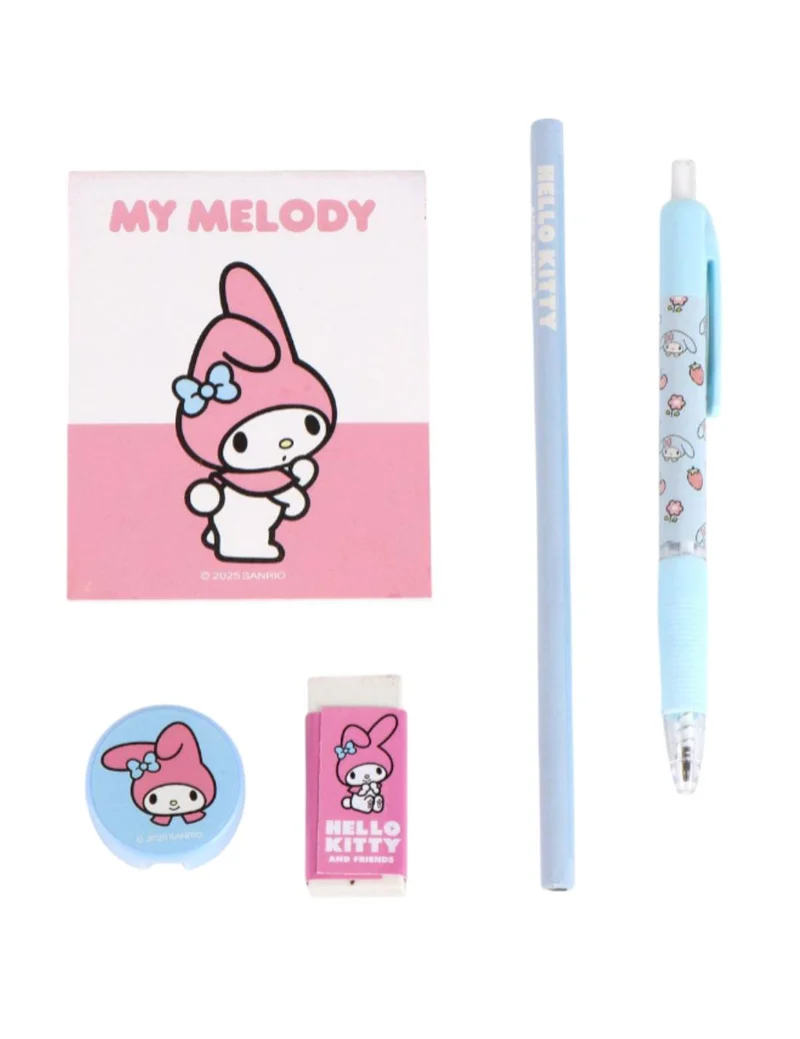 Astuccio In Peluche Con Cancelleria Hello Kitty E Kuromi