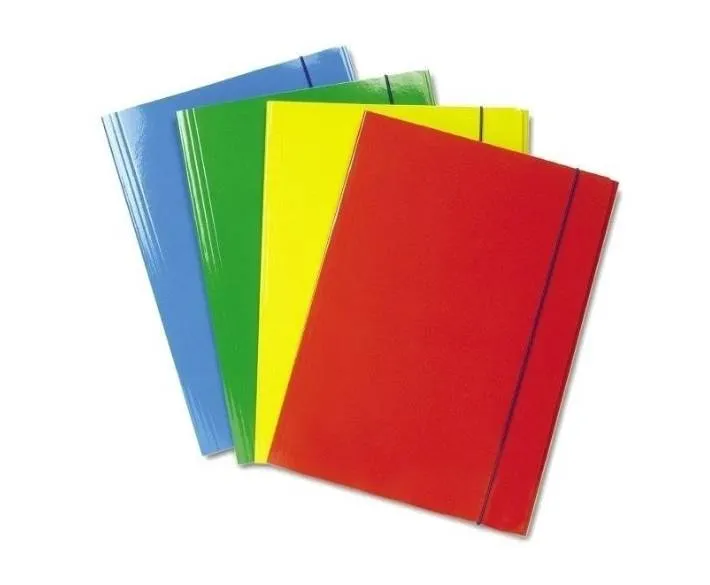 Cartellina Con Elastico Varie Colorazioni Assortite