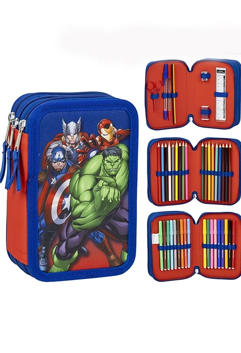 Astuccio Completo Disney 3 Zip Avengers