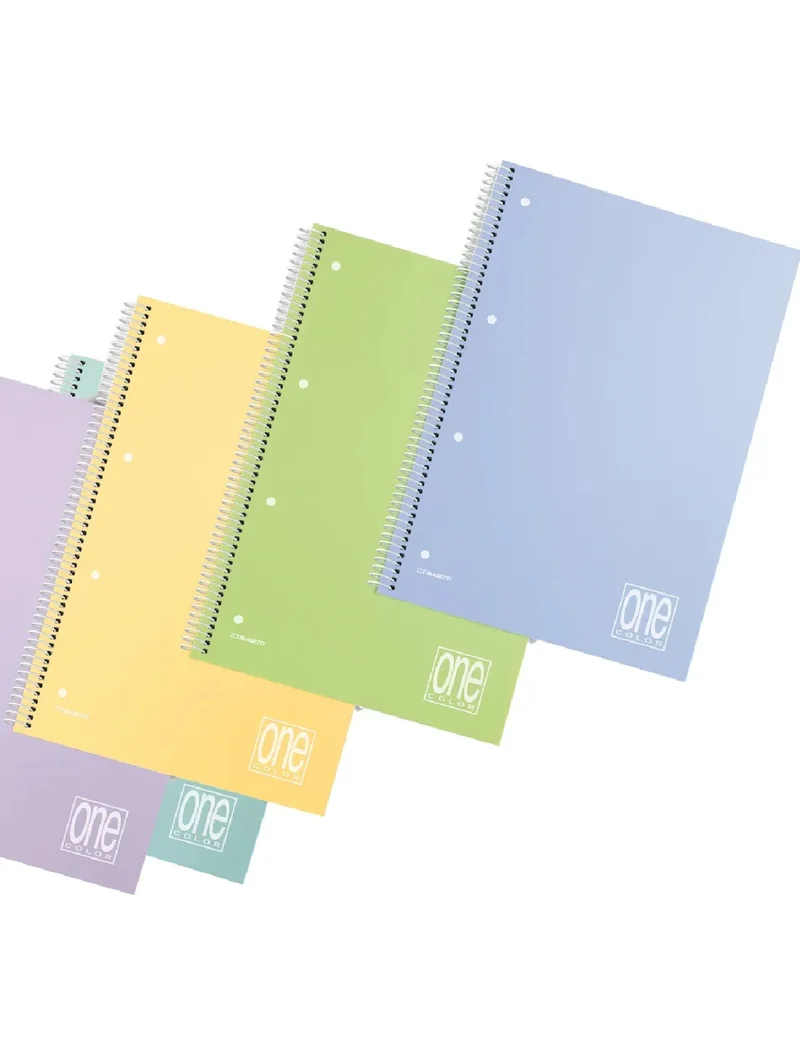 Maxi Quaderno Spiralato PPL One Color Pastel 80ff+1 80gr A4