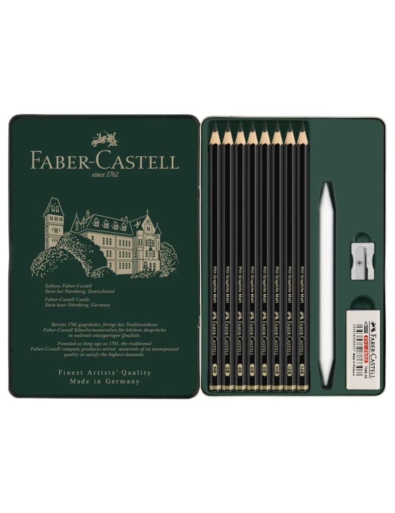 Set 8 Matite Pitt Graphite Faber-Castell 11pz