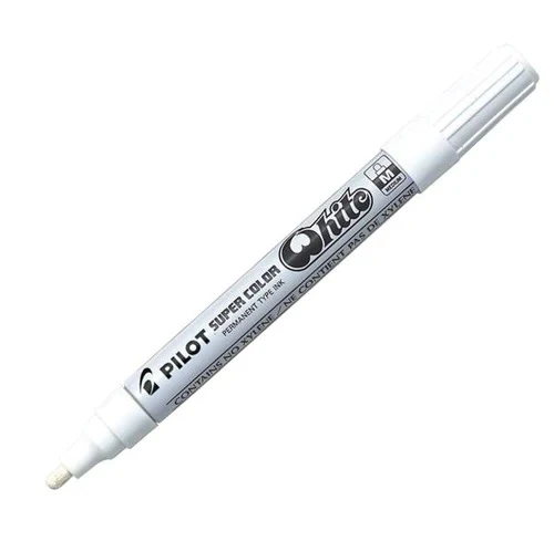 Pilot Pennarello Marker Super Color Punta Media Bianco
