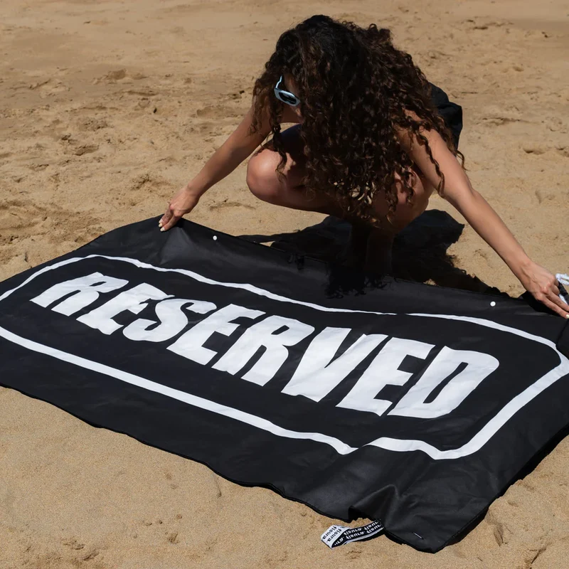 TELO MARE MICROFIBRA "RESERVED" NERO