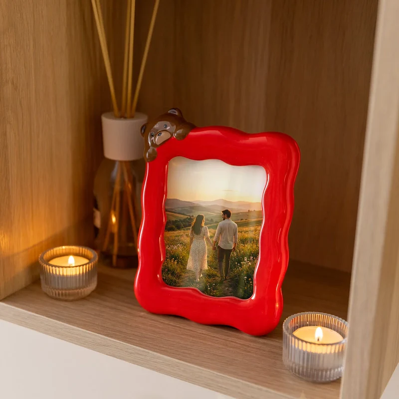 CORNICE PORTAFOTO IN CERAMICA - TEDDY BEAR