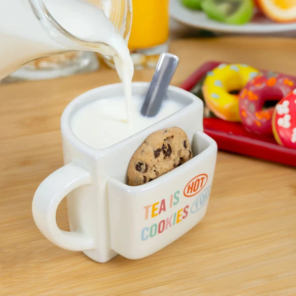 TAZZA PORTA BISCOTTI "TEA IS HOT COOKIES TOO"