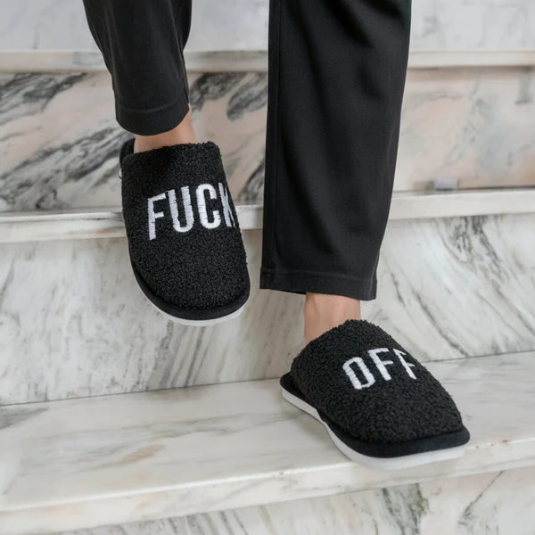 PANTOFOLE "FUCK OFF"