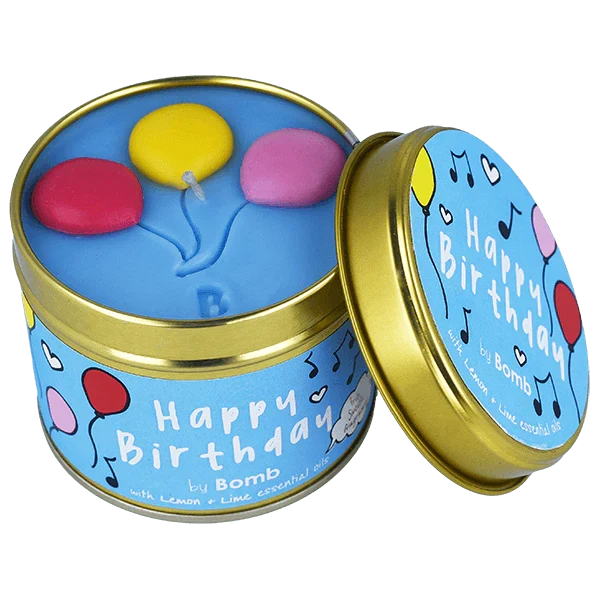 TIN CANDLE - HAPPY BIRTHDAY