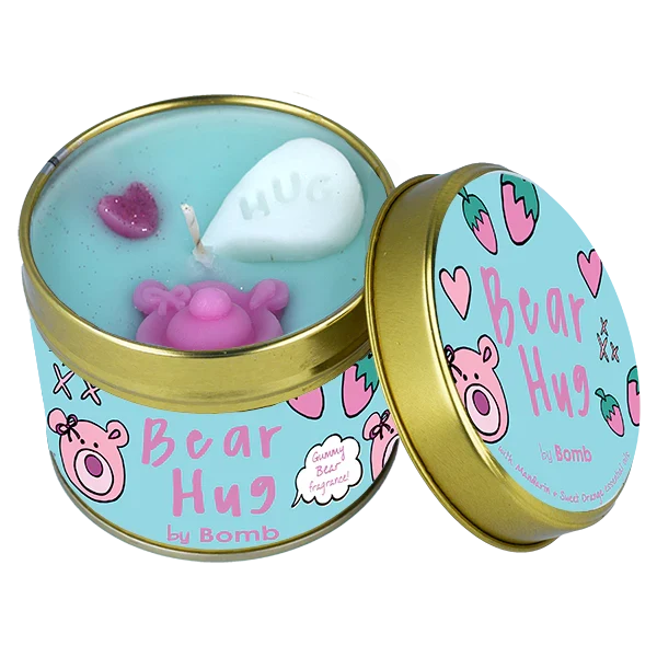 TIN CANDLE - BEAR HUG