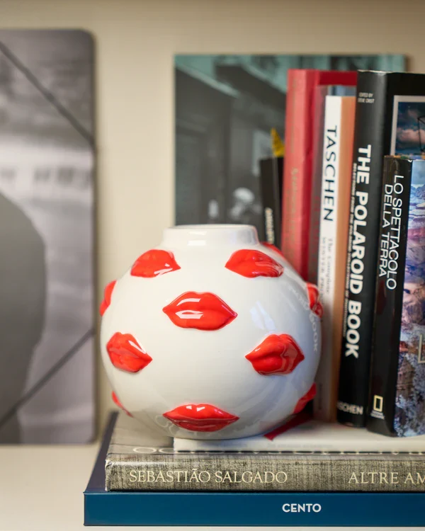 VASO MOUTH COLLECTION RED 12CM