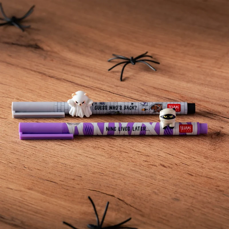 LOVELY FRIENDS SPOOKY PARTY - SET 2 PENNE GEL CON ANIMALETTO