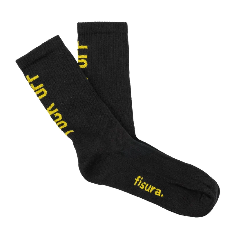 CALZE "FUCK OFF" NERO E GIALLO