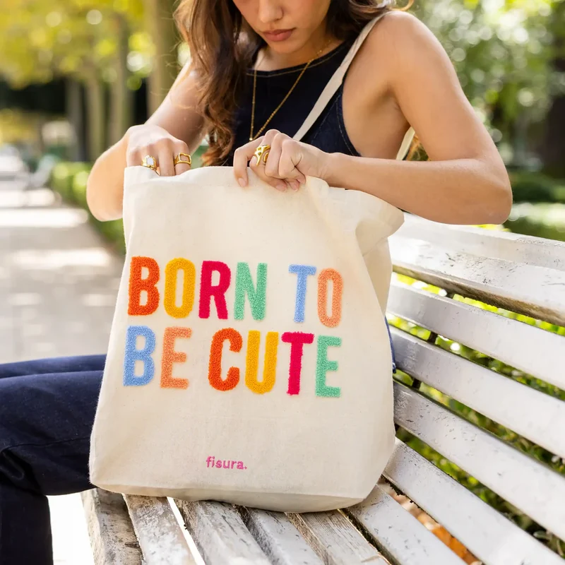 TOTE BAG "BORN TO BE CUTE"