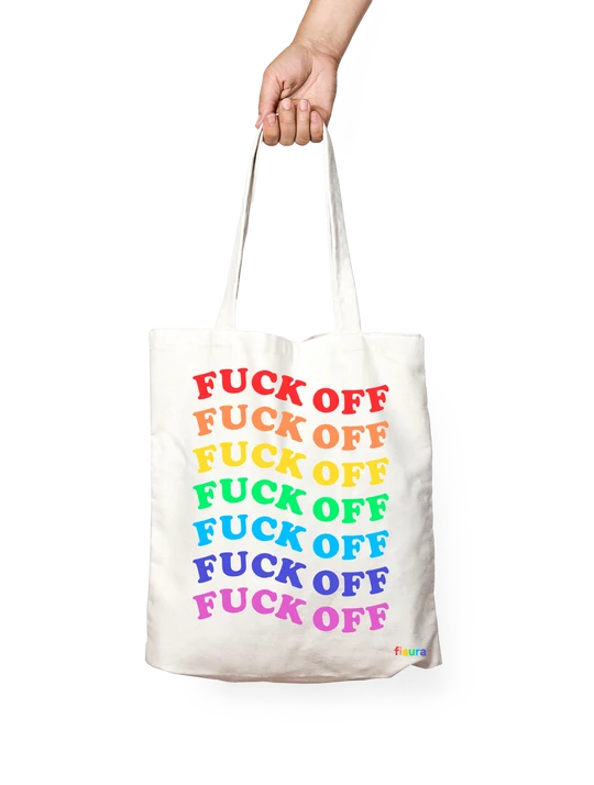 TOTE BAG "FUCK OFF" RAINBOW