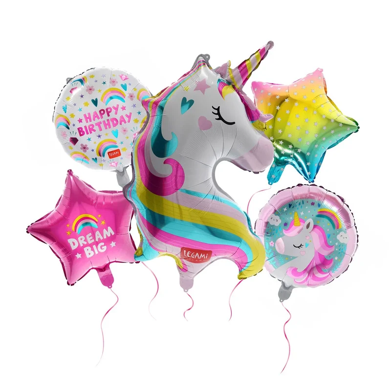 SET PALLONCINI PER FESTA - LET'S PARTY UNICORN