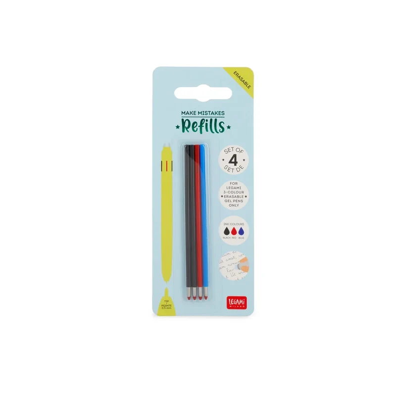 REFILLS PENNA GEL CANCELLABILE 3 COLORI