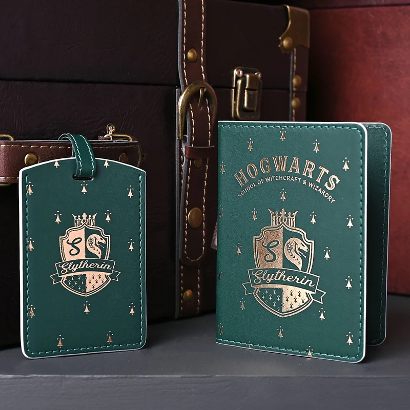 Set etichetta bagaglio e porta passaporto Serpeverde