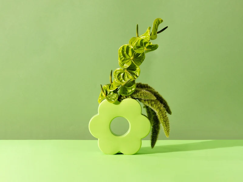 VASE DAISY GREEN