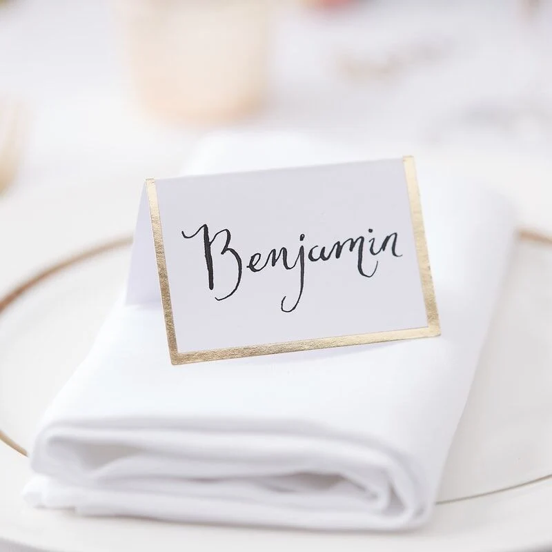 PLACE CARDS GOLD FOILED