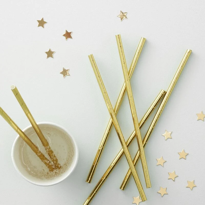 PAPER STRAWS GOLD