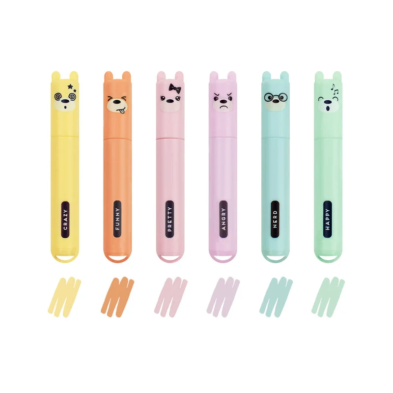 MINI EVIDENZIATORI TEDDY'S STYLE PASTEL