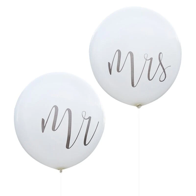 GIANT BALLOONS MR & MRS